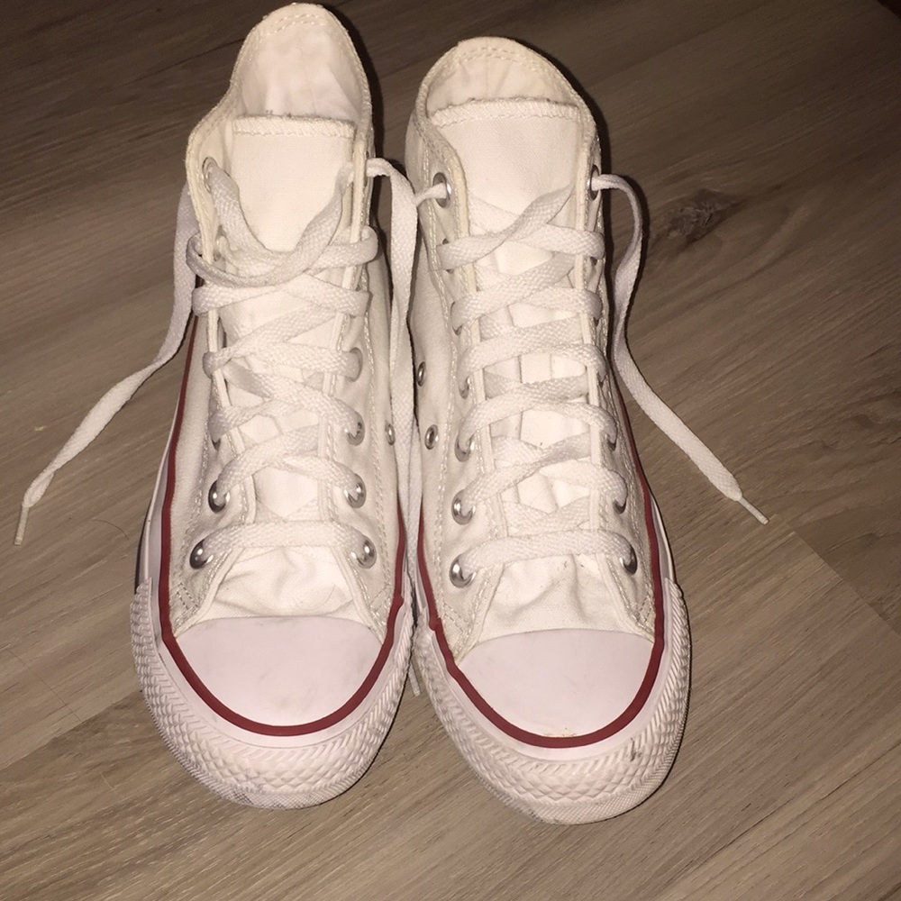 White Converse High Tops